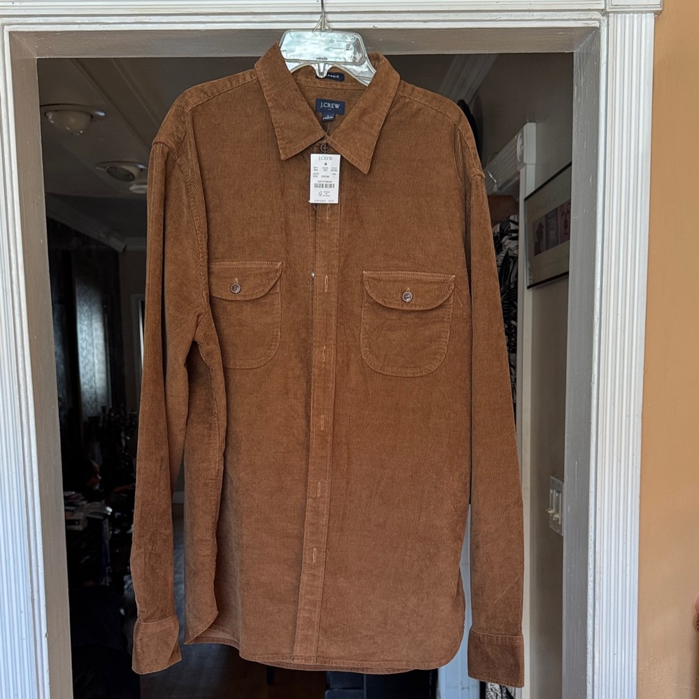 J. Crew Men's Tan Corduroy Shirt Jacket